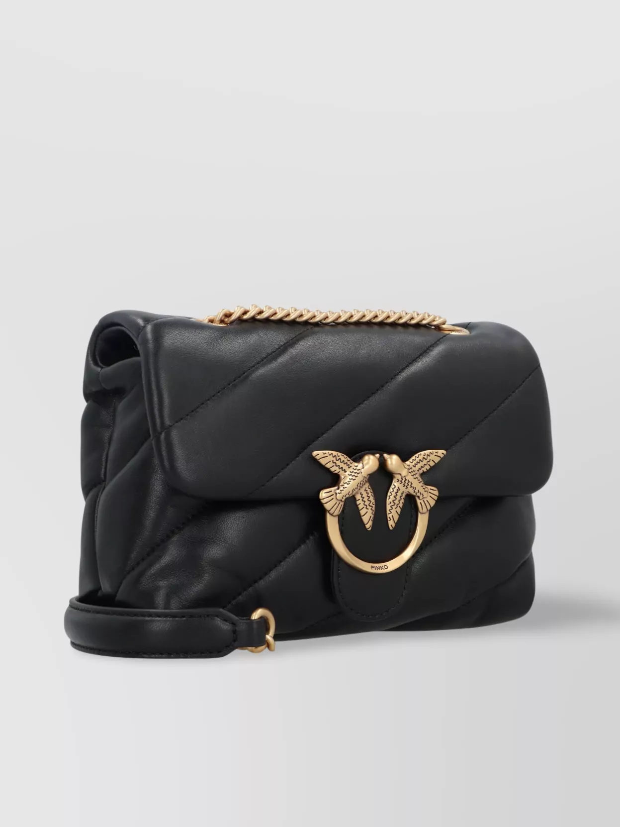 Pinko Love Mini Puff Leather Crossbody Bag