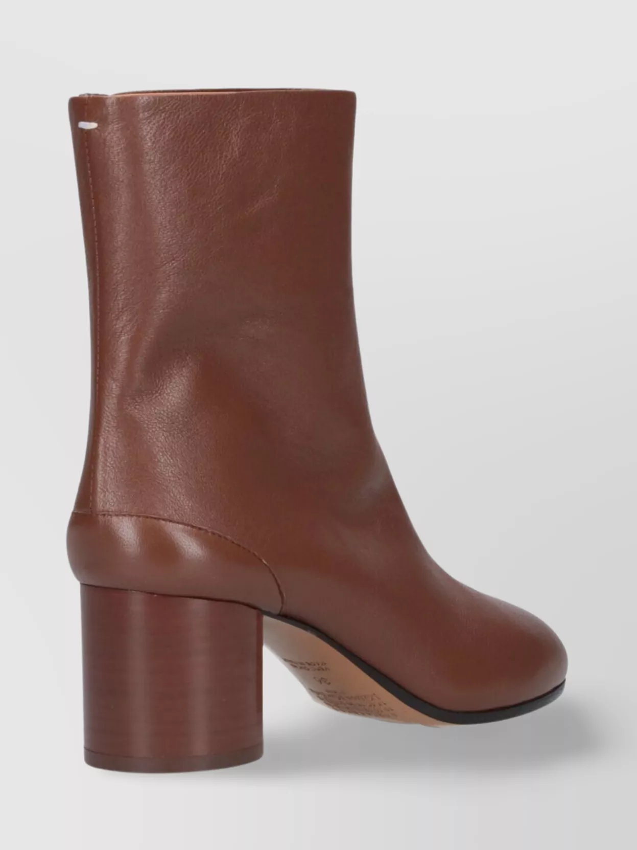Maison Margiela Block Heel Leather Ankle Boots