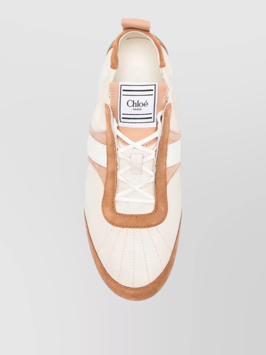 Chloé Leather Kick Lace-Up Sneakers