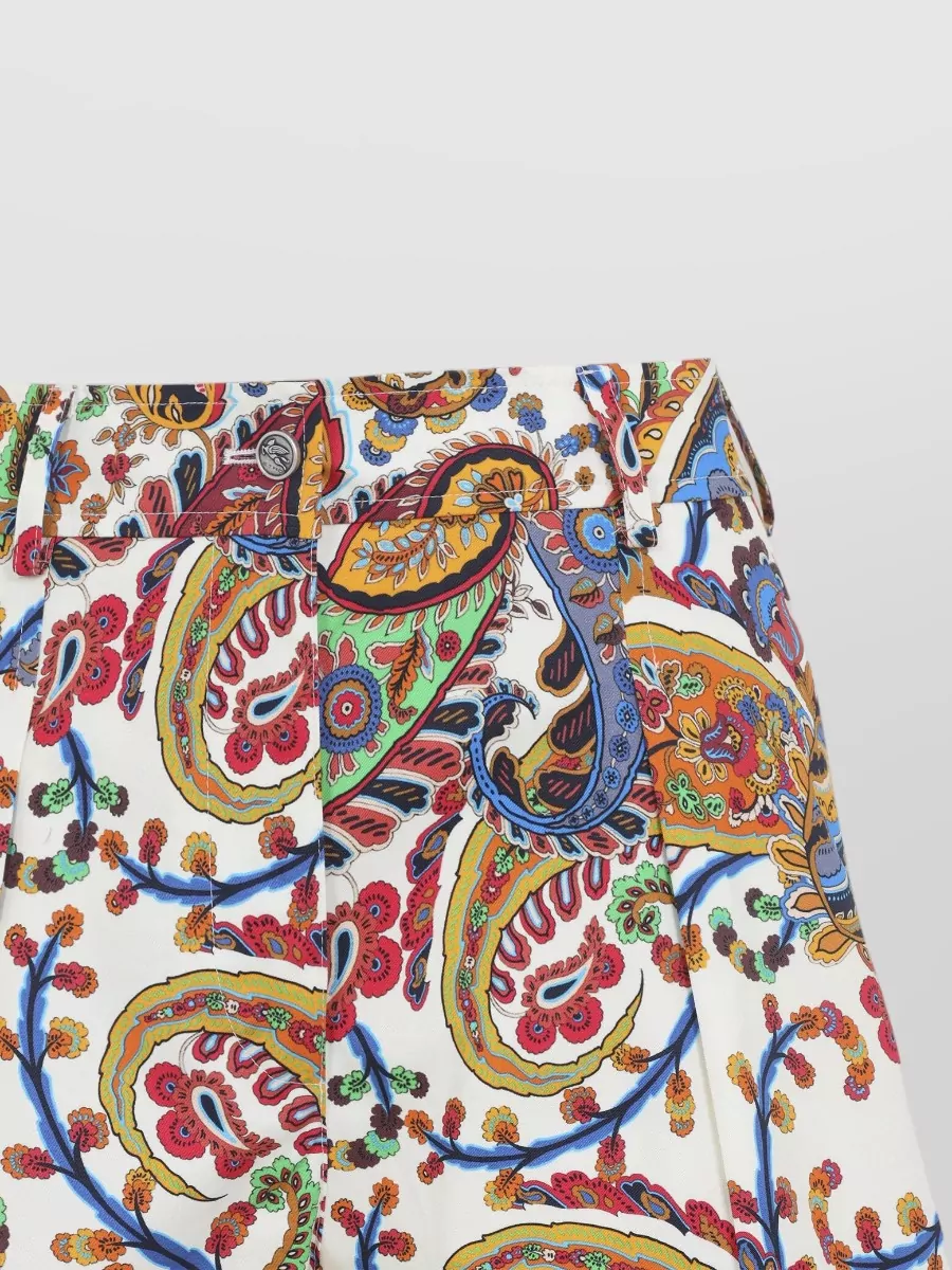 Etro Cotton Floral-Print Maxi Skirt