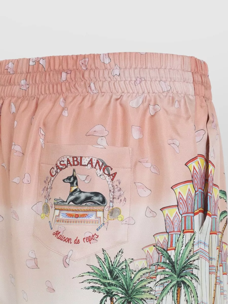 Casablanca Silk Printed Swim Shorts