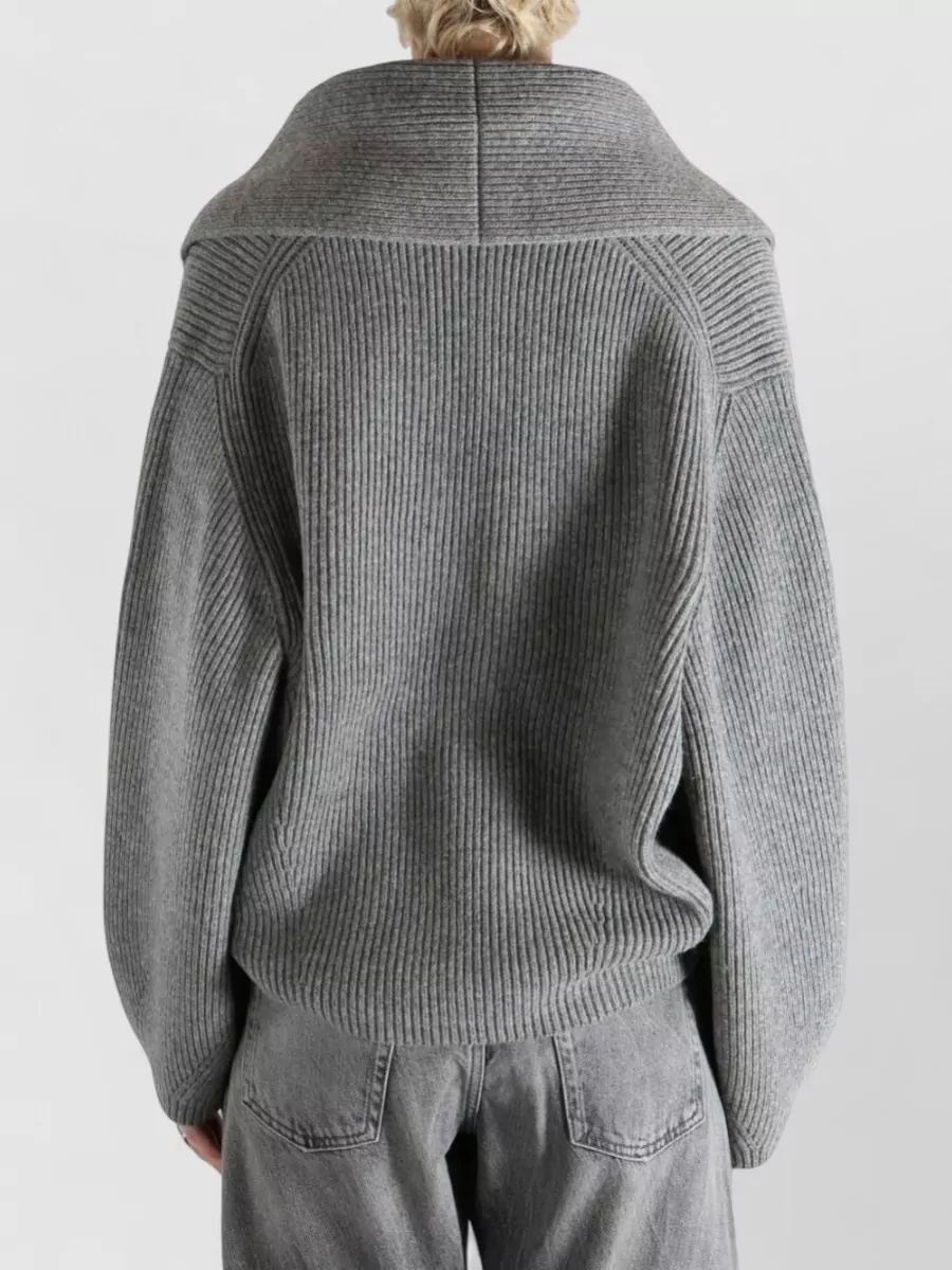 Totême Knit Jacket Double Breasted Button Detail