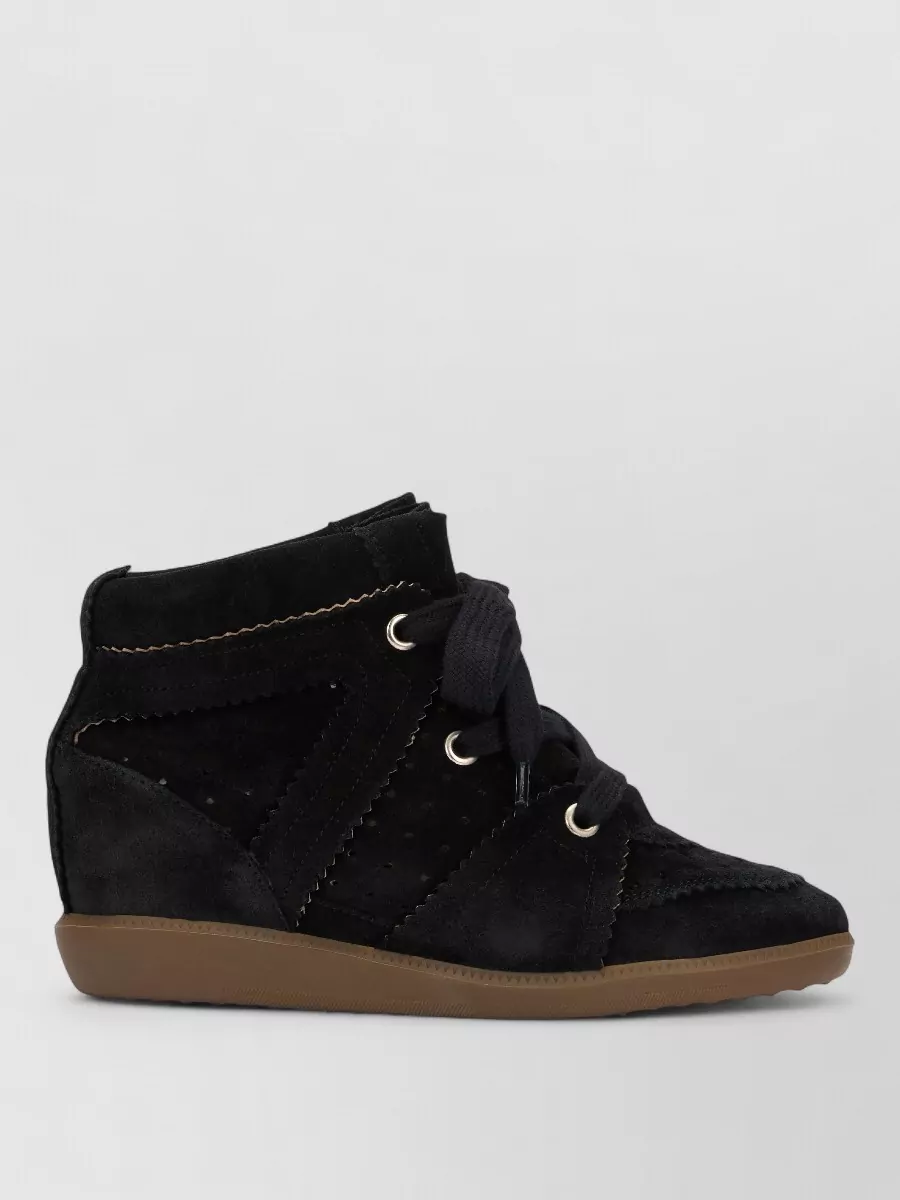 Isabel Marant Leather Wedge Sneakers