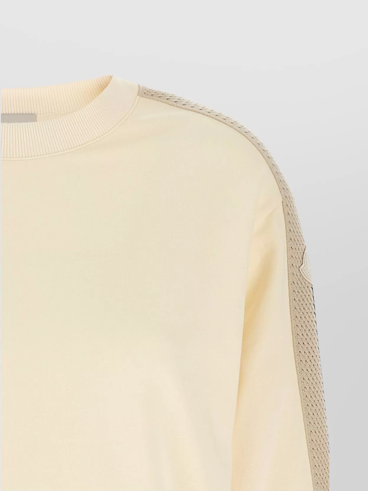 Moncler Oversized Cotton Jersey Sweatshirt With Crochet Detailing