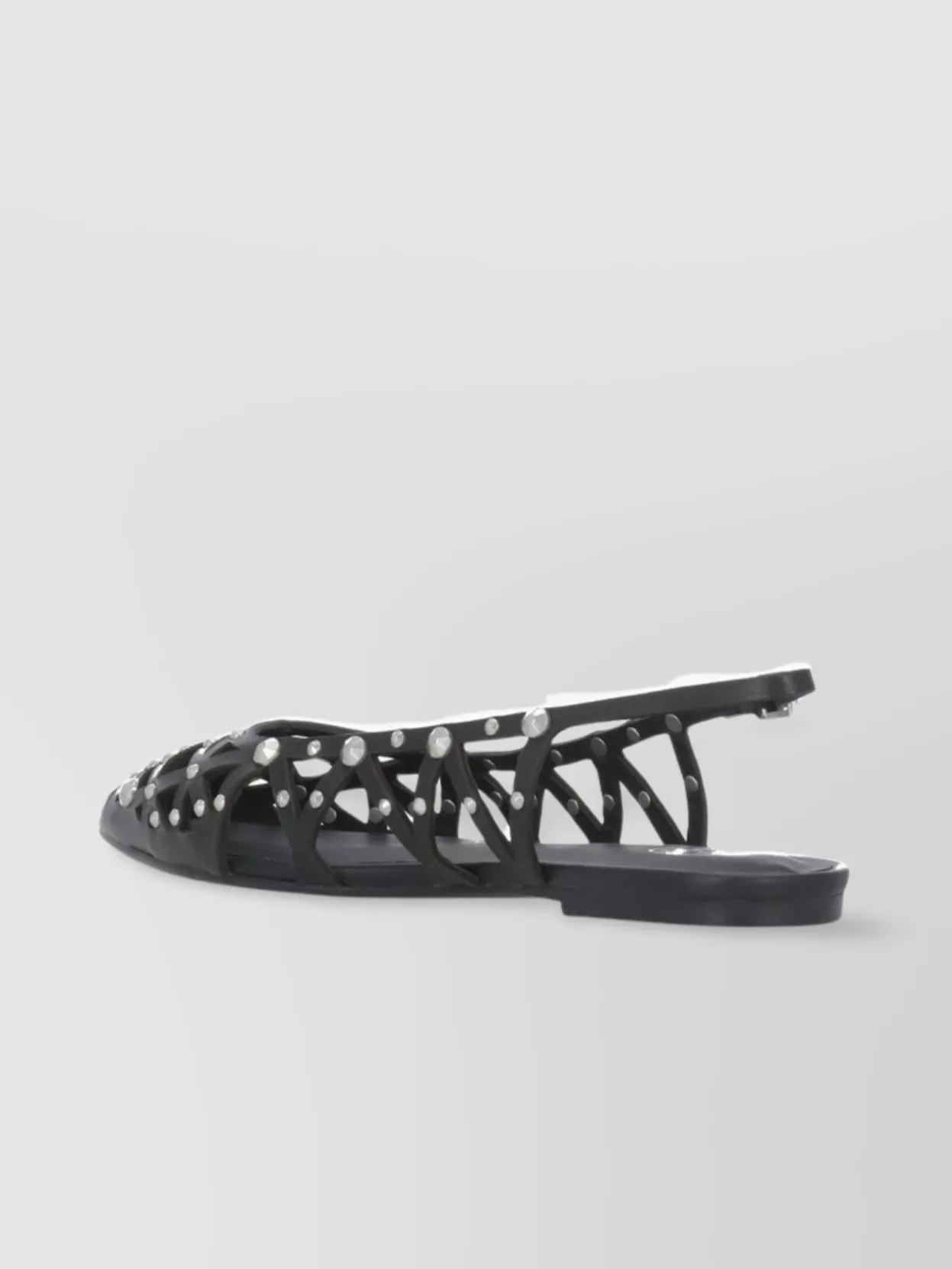 Ash Studded Leather Lace-Up Shoes