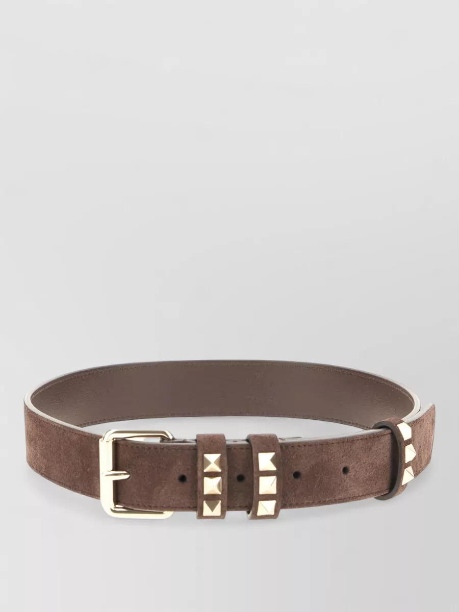 Valentino Garavani Suede leather rockstud belt