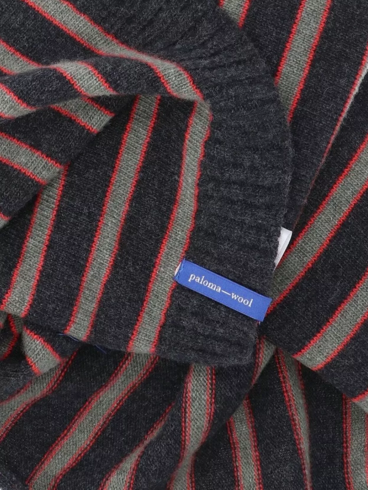 Paloma Wool Striped Scarf With Soft Texture And Ribbed Edges