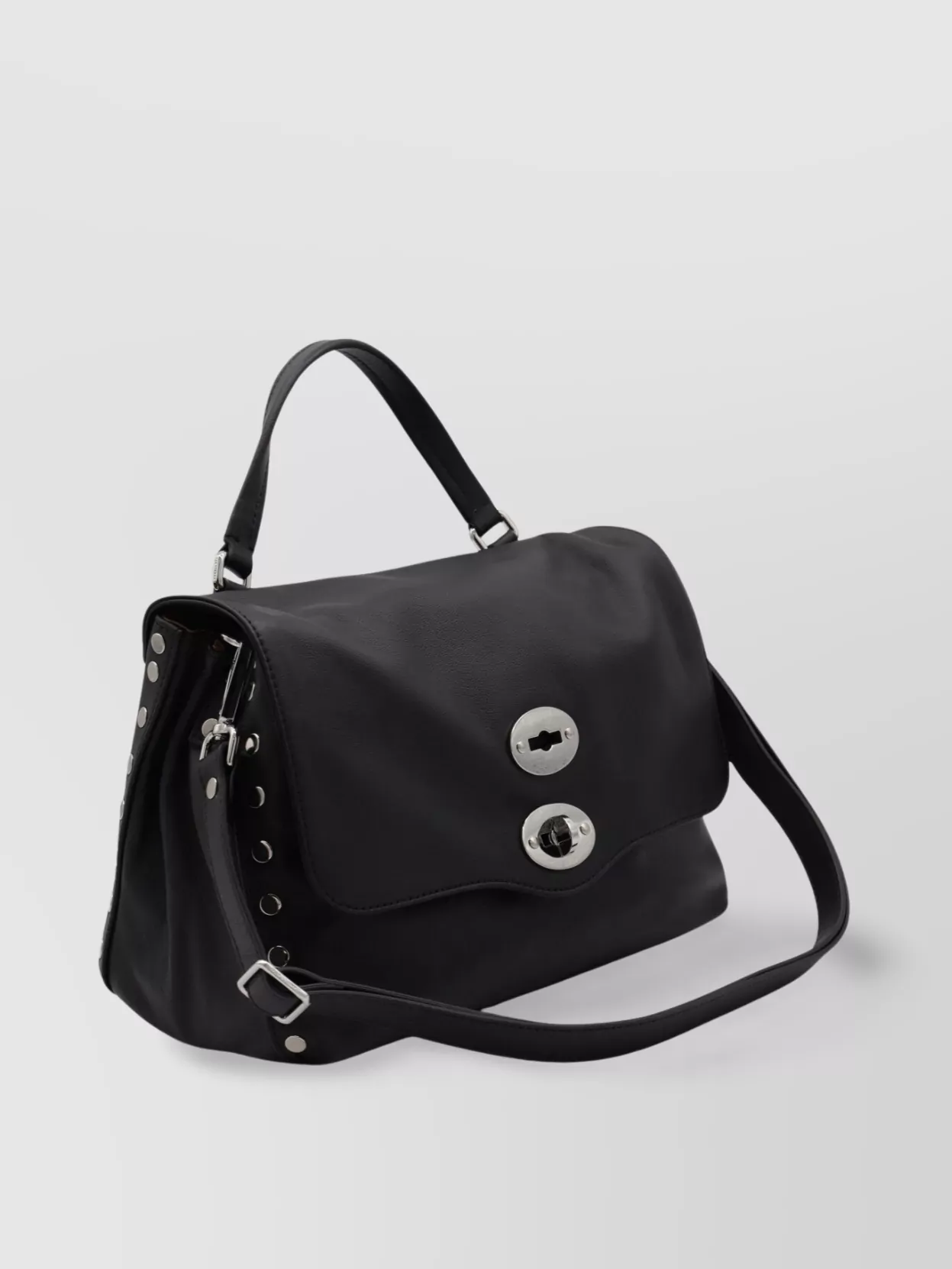 Zanellato Buckle And Metal Studs Shoulder Bag