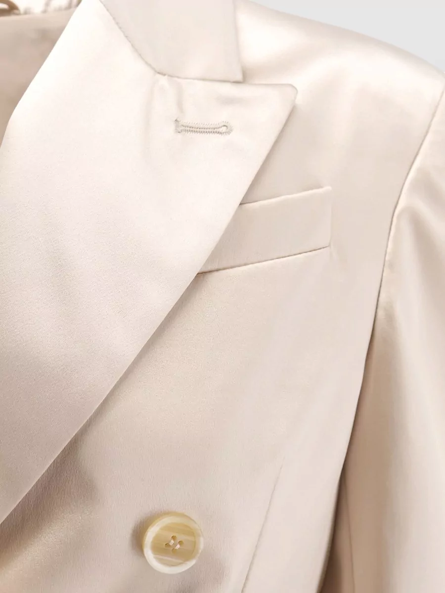 Brunello Cucinelli Silk Double-Breasted Blazer