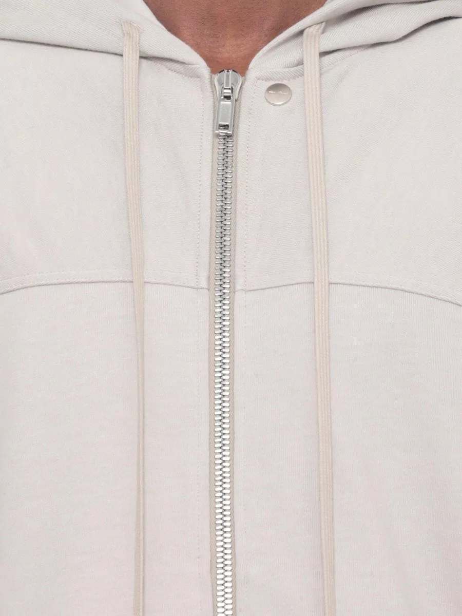 Rick Owens Cotton Hooded Zip Sweatshirt