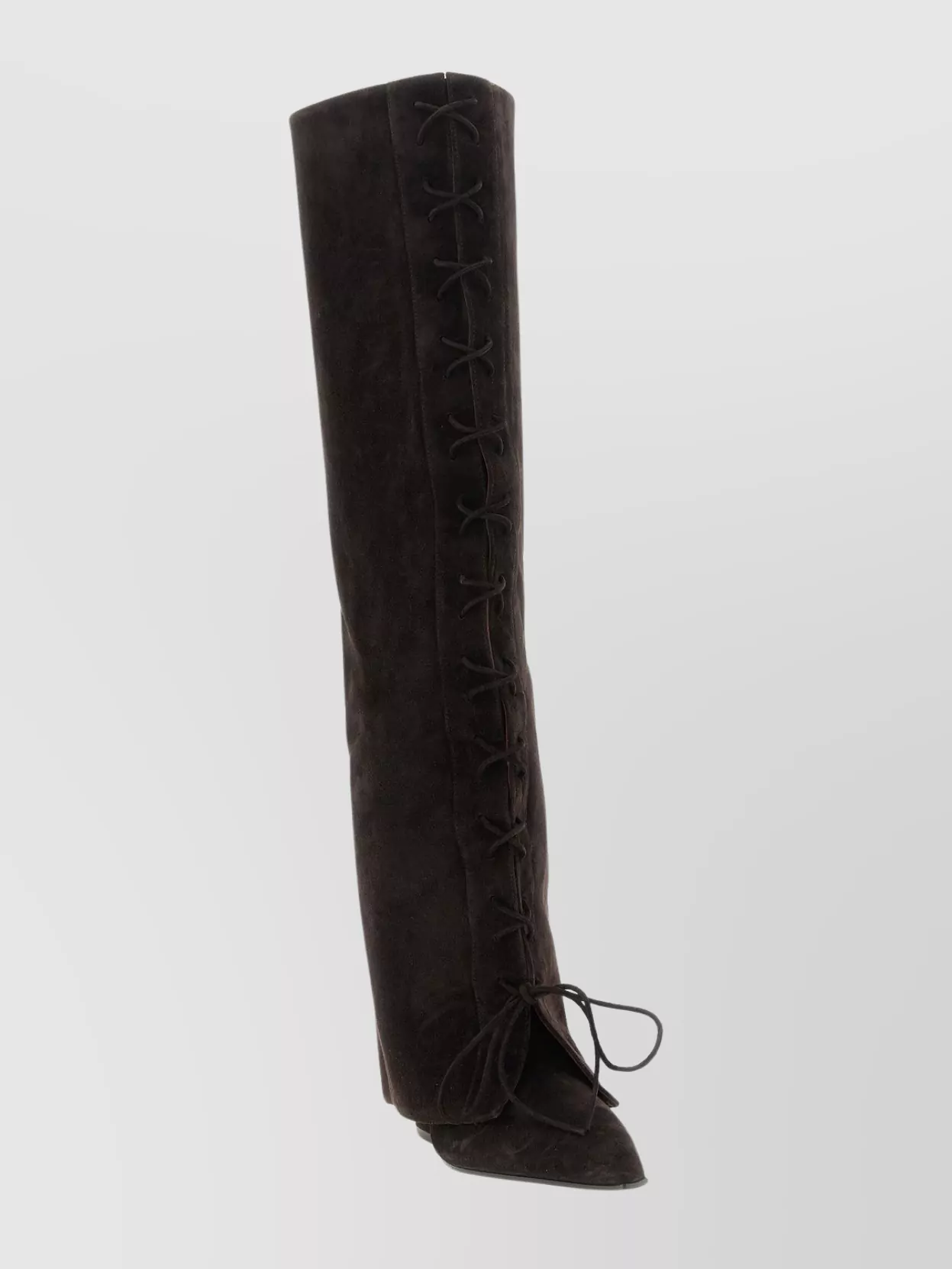 Paris Texas Knee High Lace Up Suede Boots