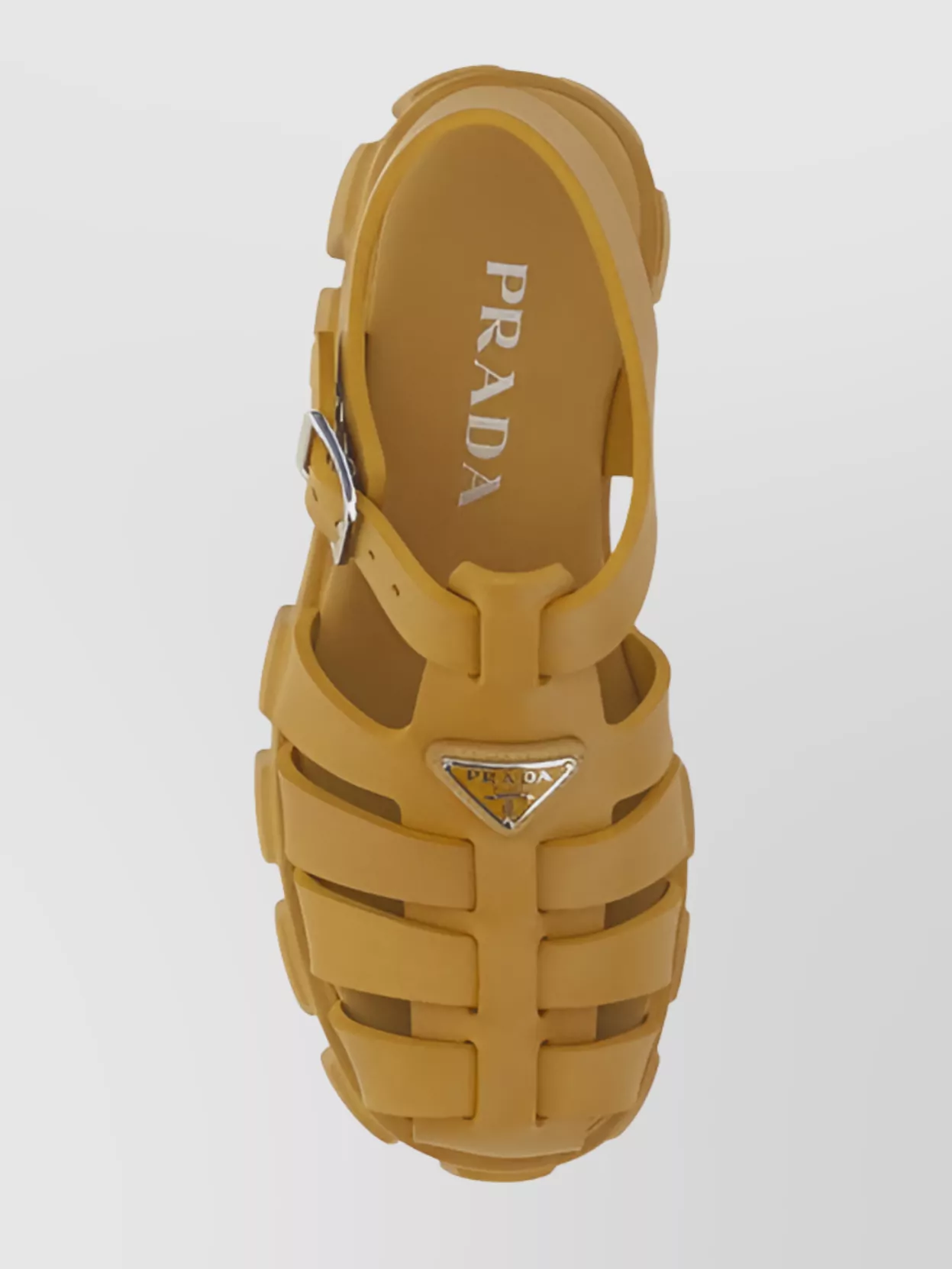 Prada Chunky Sole Oversized Sandals With Textured Platform