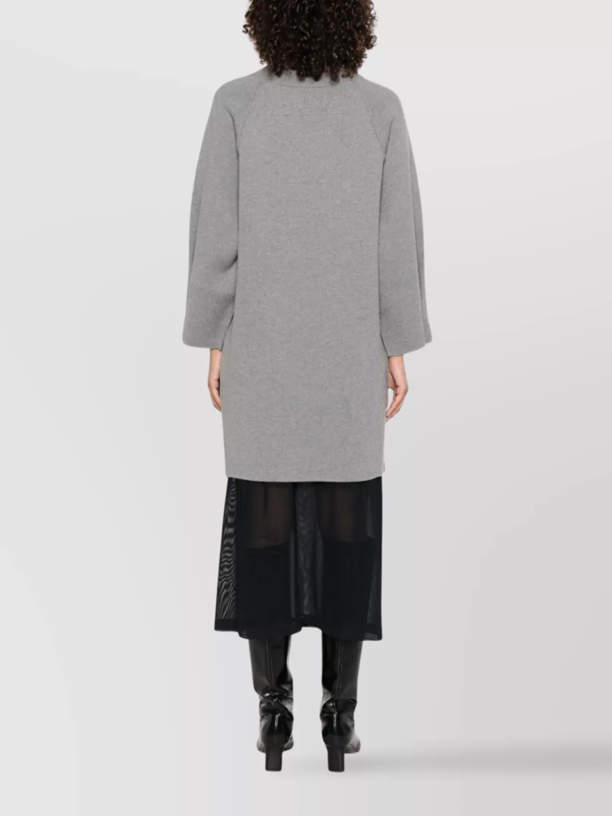 Max Mara Luisa Crew Neck Knit Dress With Buttons