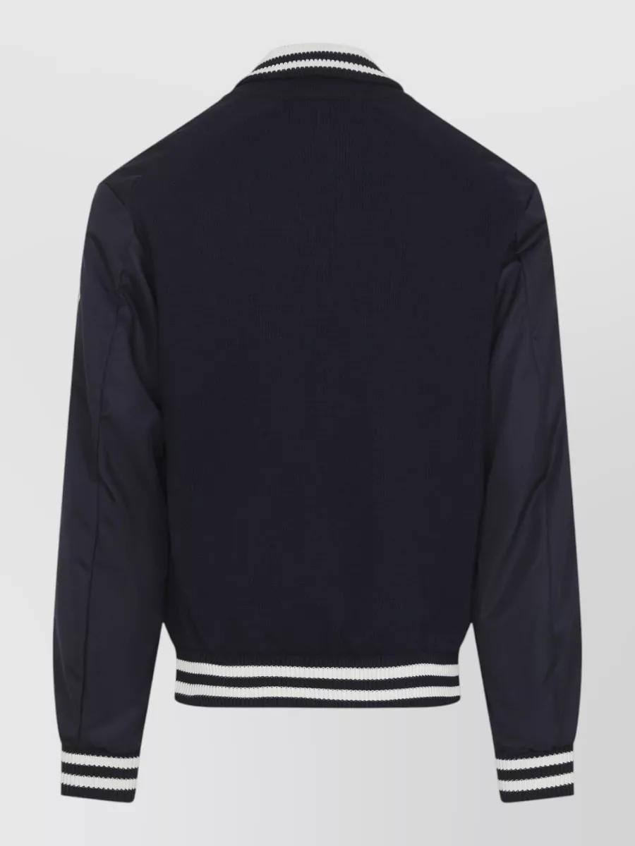 Moncler Suede-Effect Bomber Jacket