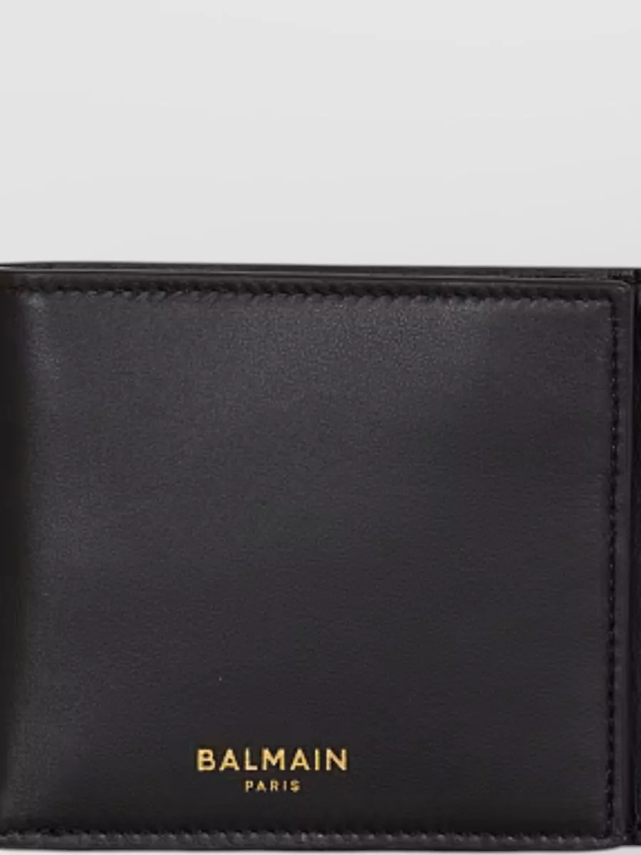 Balmain Leather Trifold Wallet