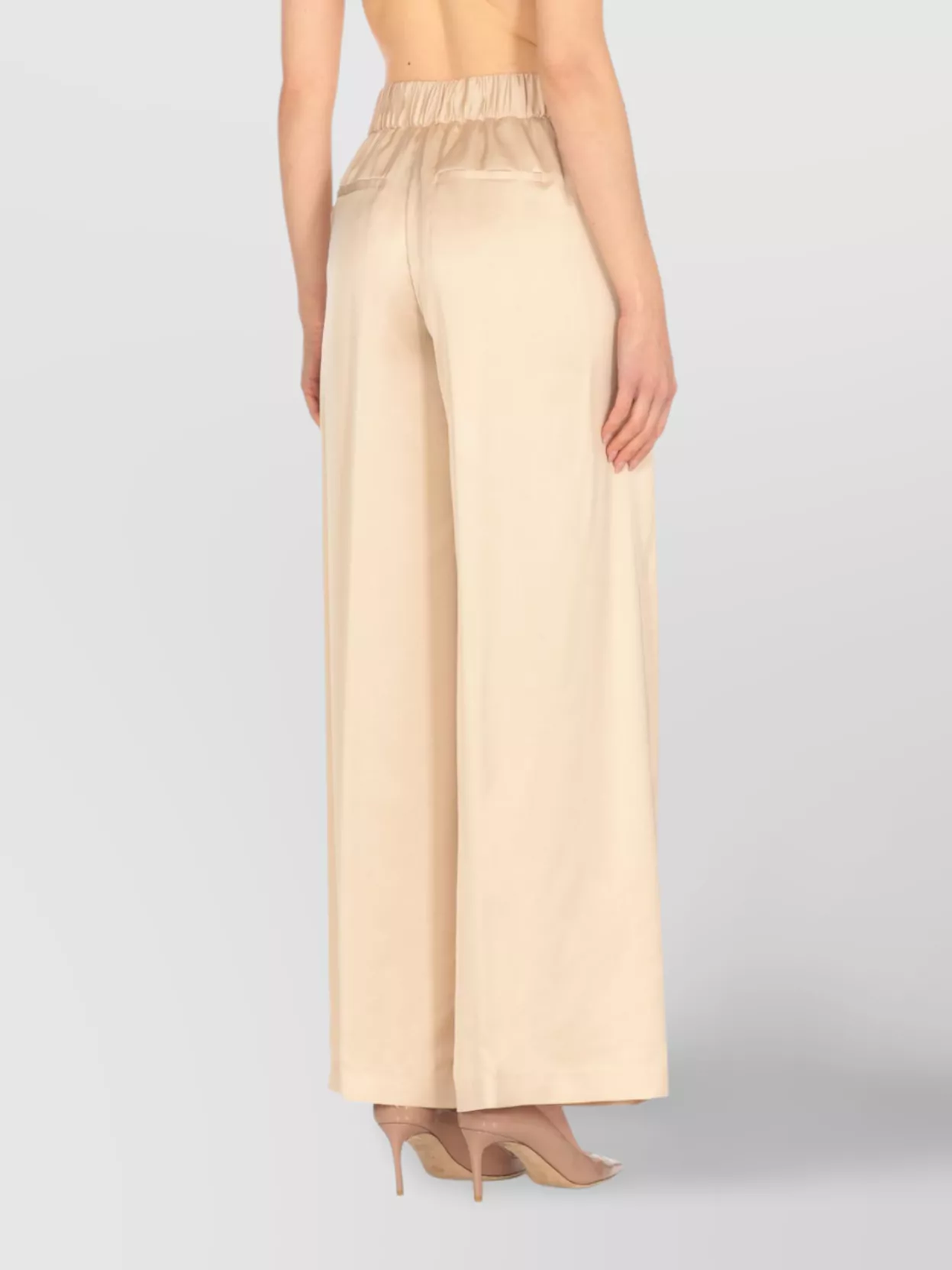 Peserico Straight Viscose Trousers Wide-Leg Design