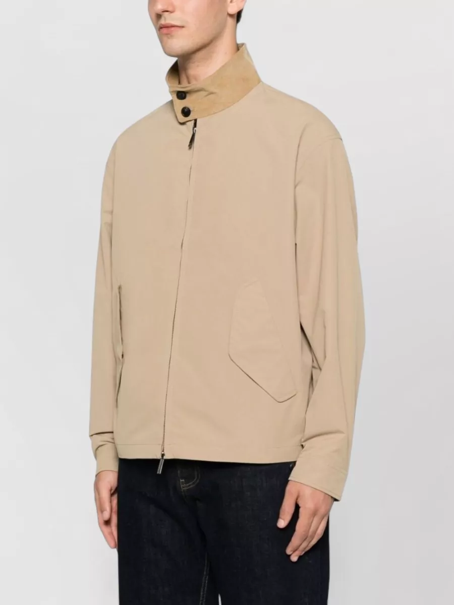 Emporio Armani Corduroy Collar Single-Breasted Jacket