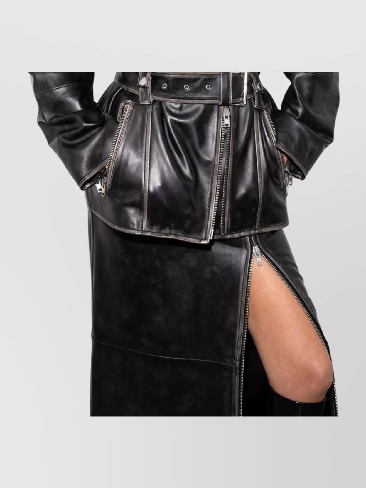 Stand Studio Biker Jacket Belted Waist