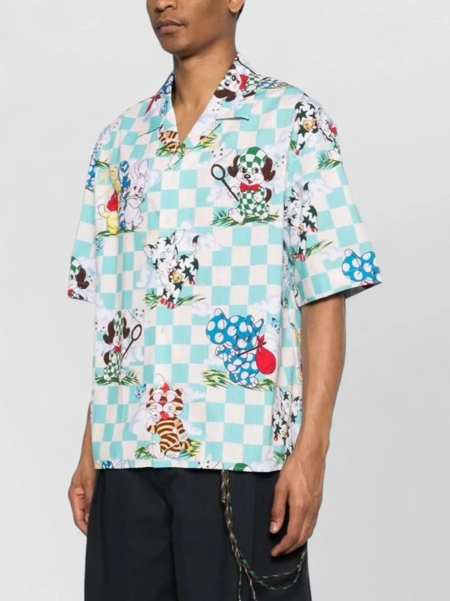 Kenzo Cotton Checked Short-Sleeve Shirt