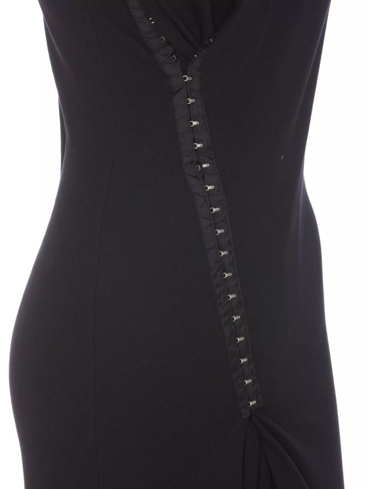 Shop Mm6 Maison Margiela Crewneck Midi Length Sleeveless Wrap Detail Dress