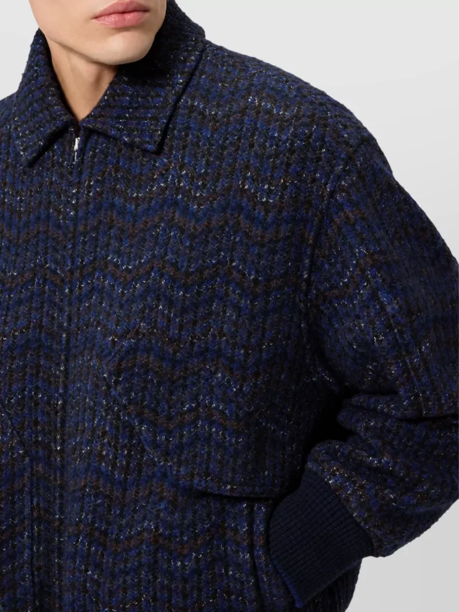 Missoni Cashmere Zigzag Bomber Jacket