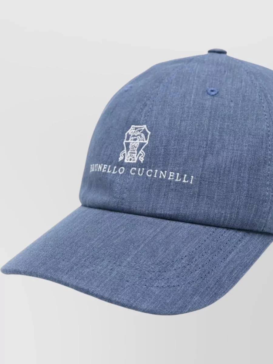 Brunello Cucinelli Logo Baseball Hat Curved Brim Design