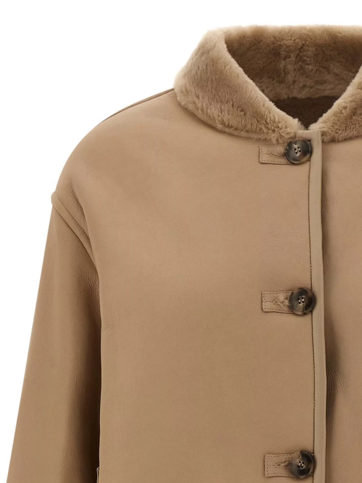 Yves Salomon Reversible Long Sleeve Jacket Side Pockets