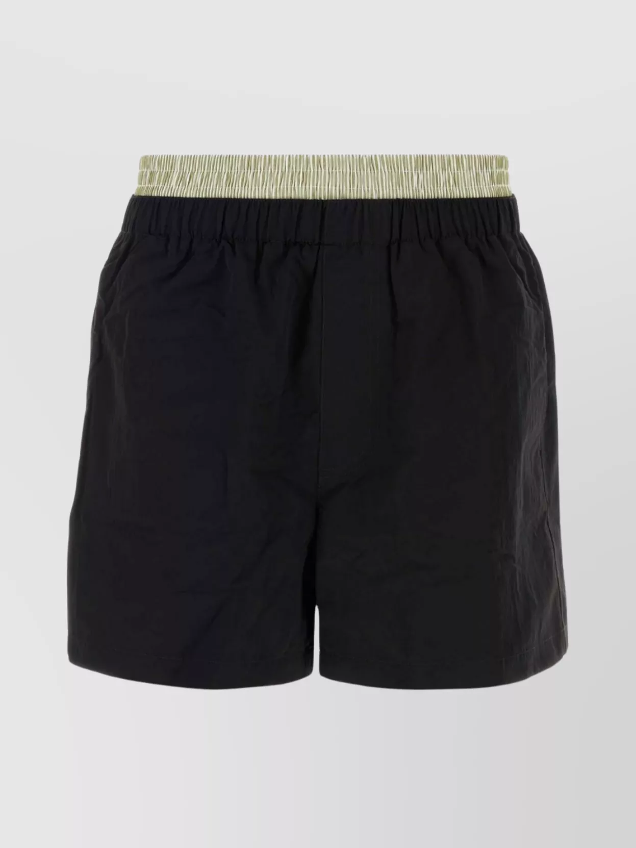 Shop Bottega Veneta Nylon Swim Shorts With Back Pocket And Elasticated Waistband