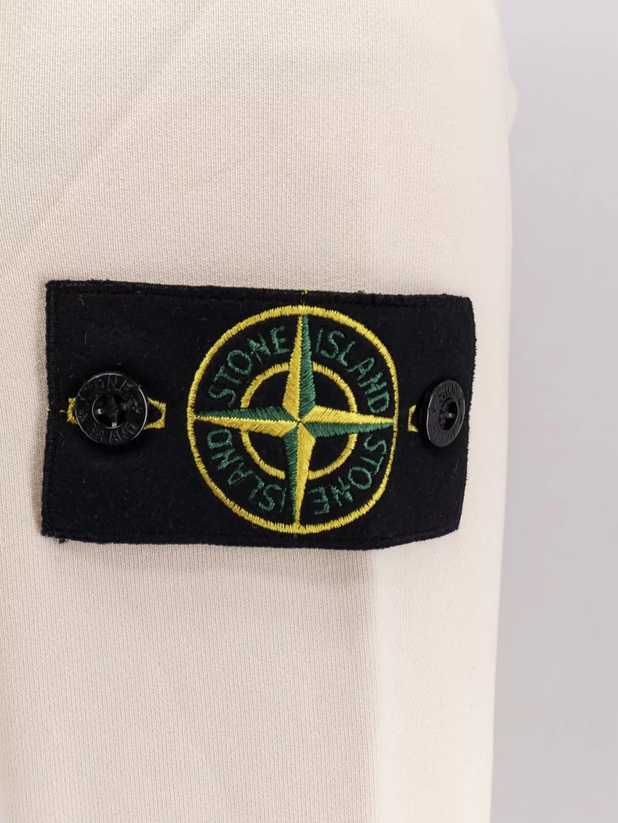 Stone Island Hooded Cotton Sweatshirt Removable Patch In Neutral