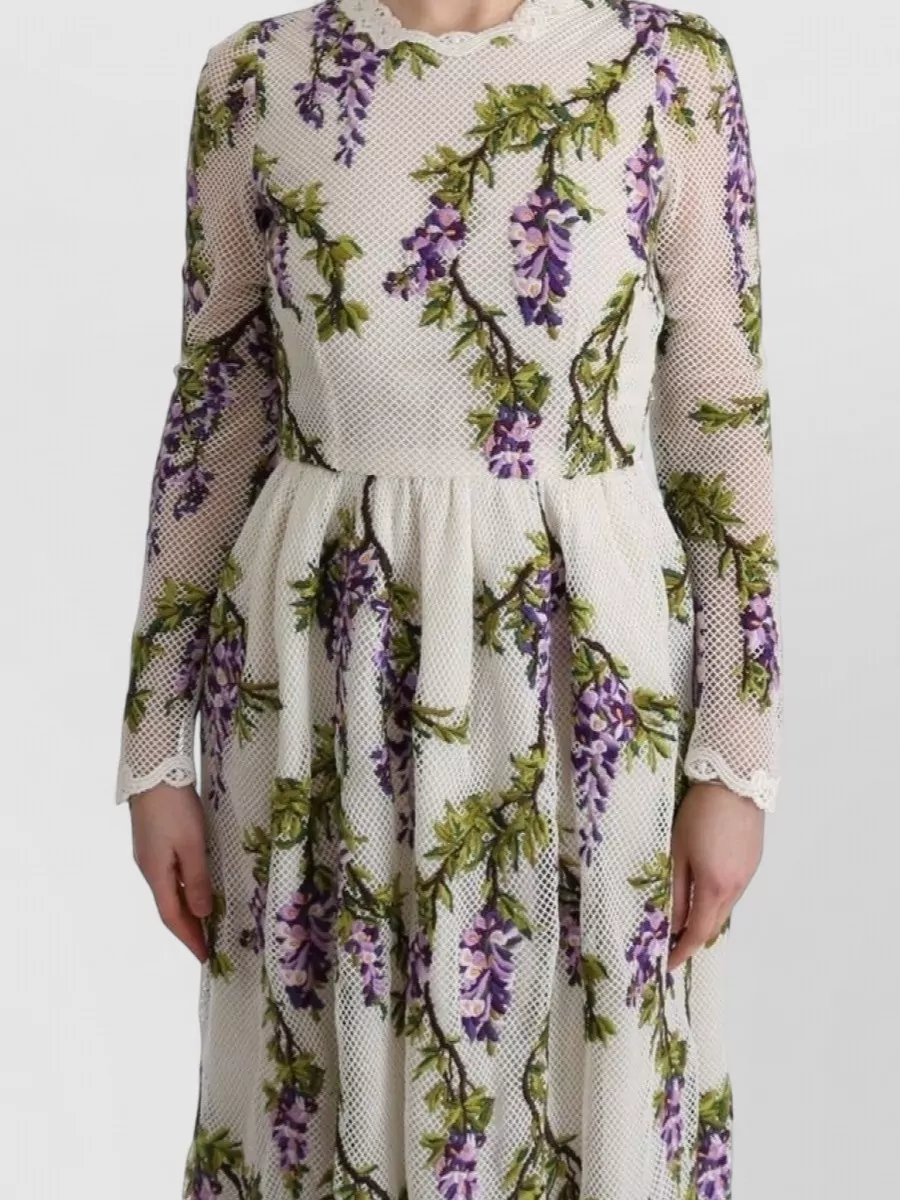 Dolce&Gabbana Floral-Embroidered Maxi Dress