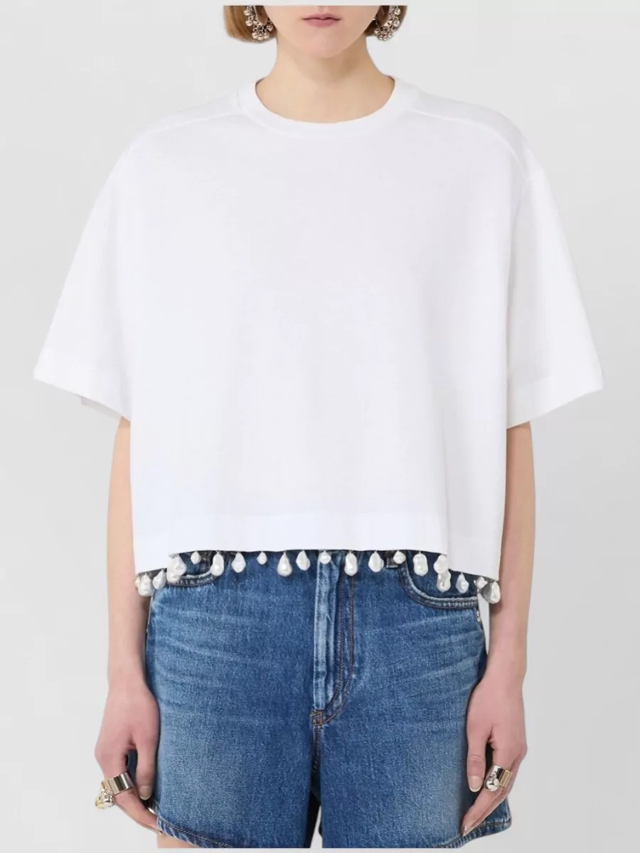 Sportmax Embellished Cotton T-Shirt