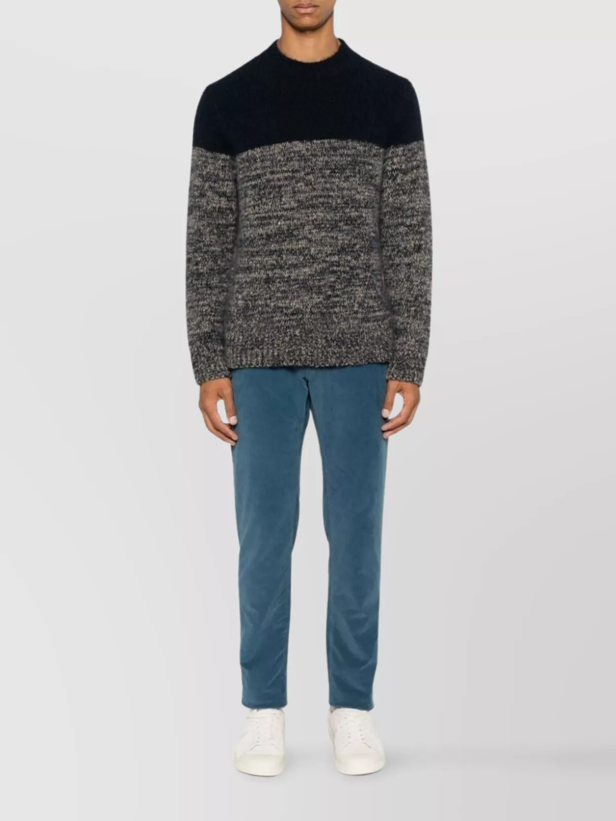 Incotex Vintage Stretch Corduroy Trousers In Blue