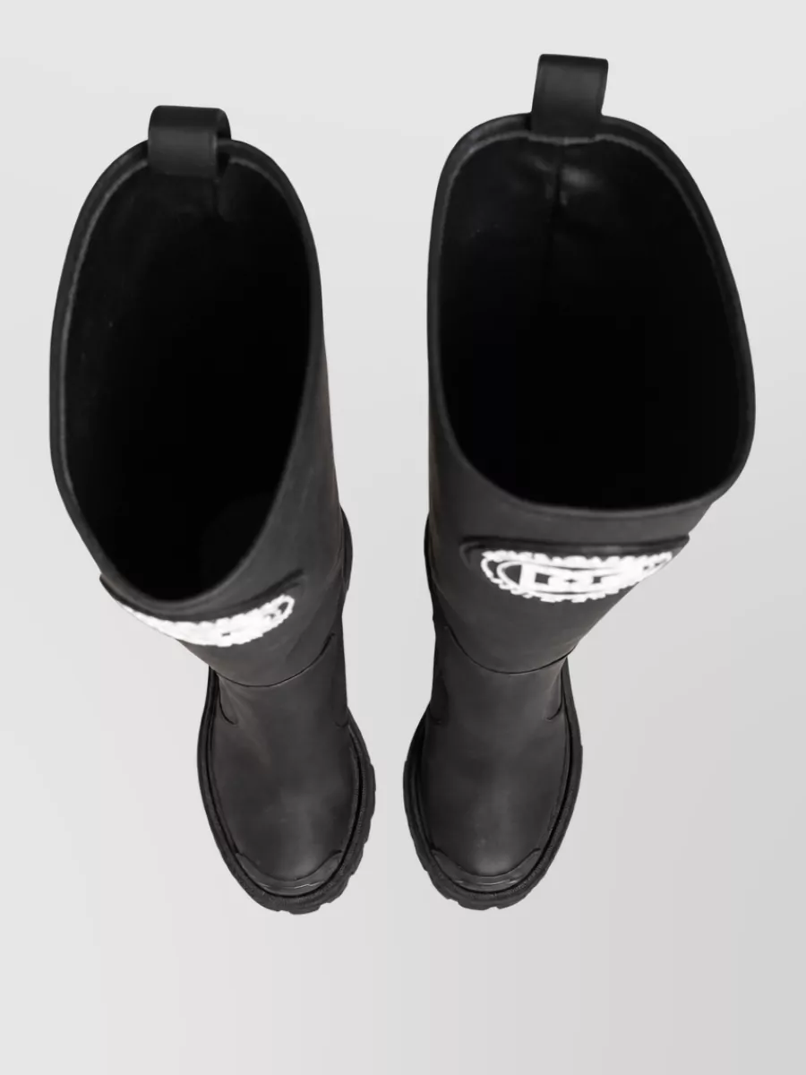 Dolce&Gabbana Rubberised Leather High Boots