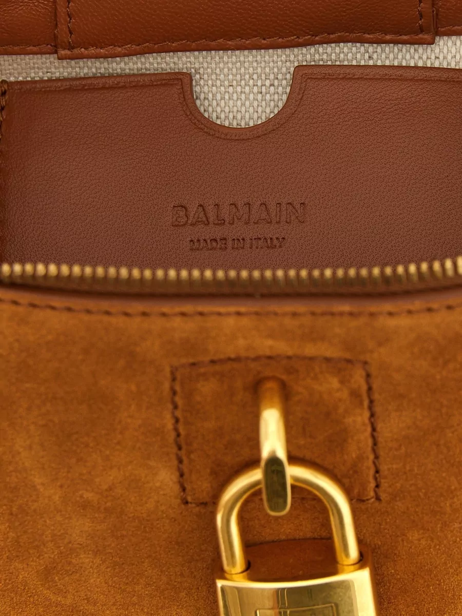 Balmain Pulse Vanity Leather Shoulder Bag