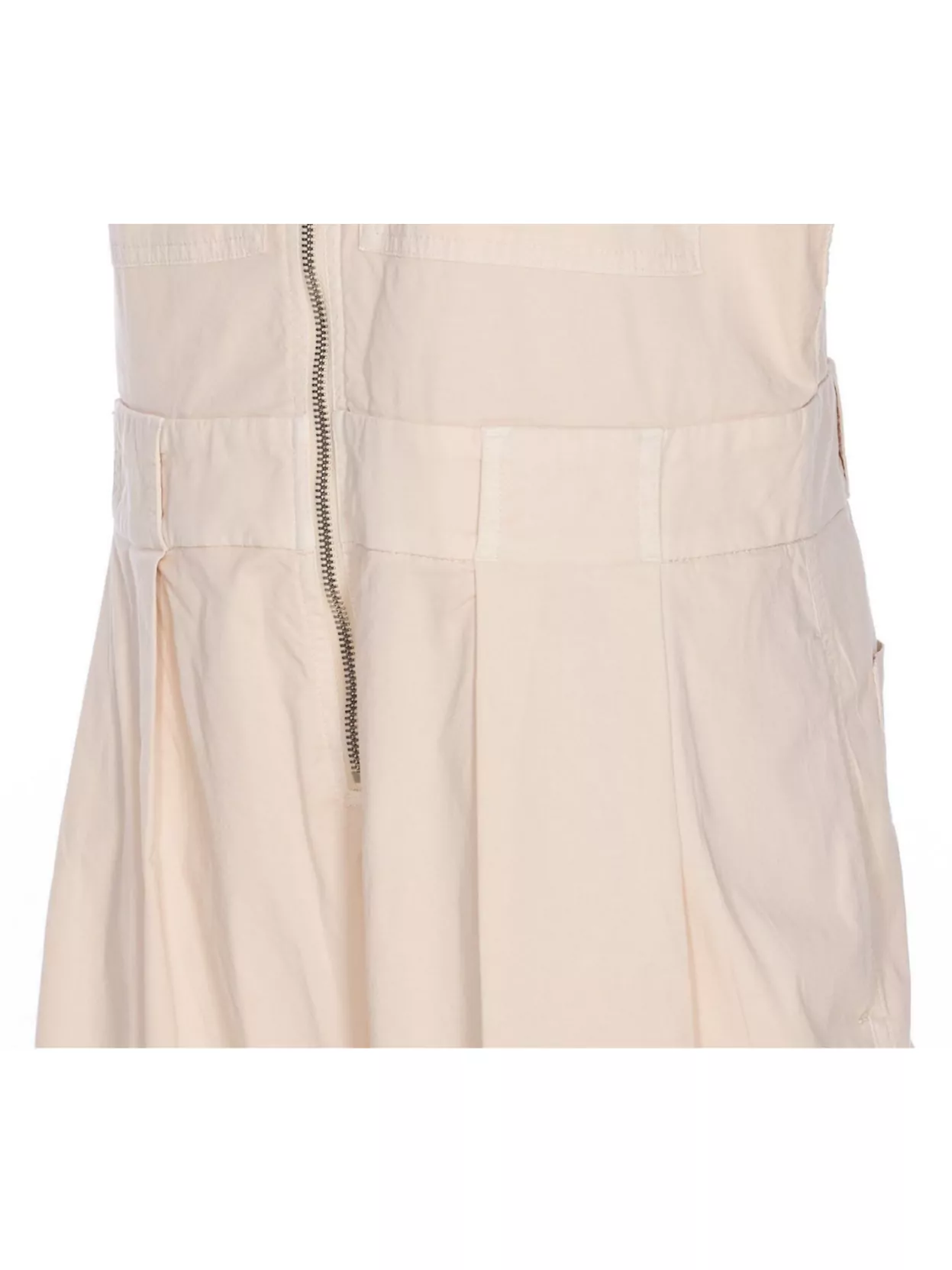 Pinko Dress With Zip Pockets And Elastic Waistband In Neutral