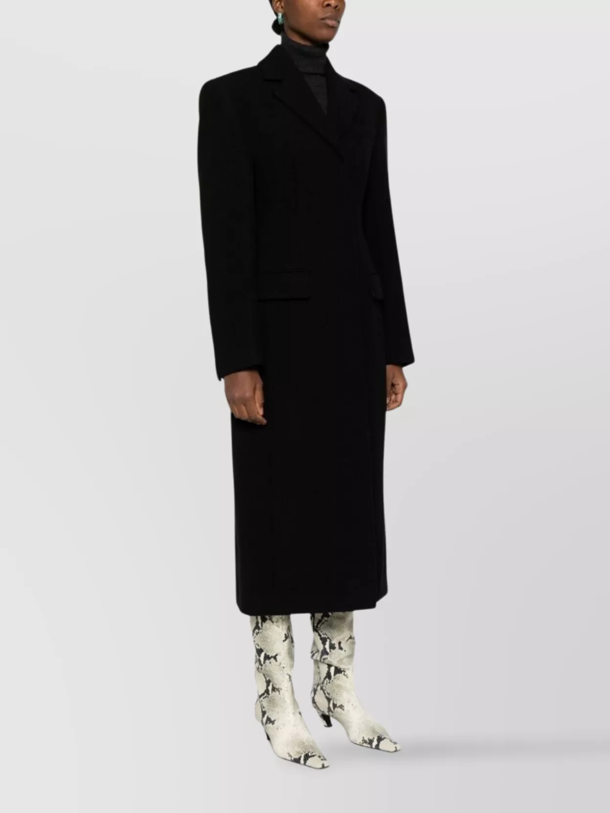 Sportmax Wool-Cashmere Blend Coat With Dart Detailing