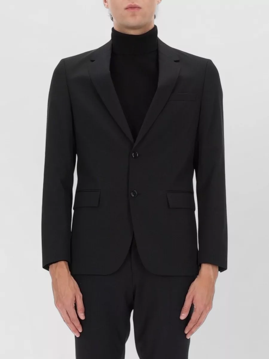 Boss Notch Lapel Jacket With Button Cuffs And Pockets