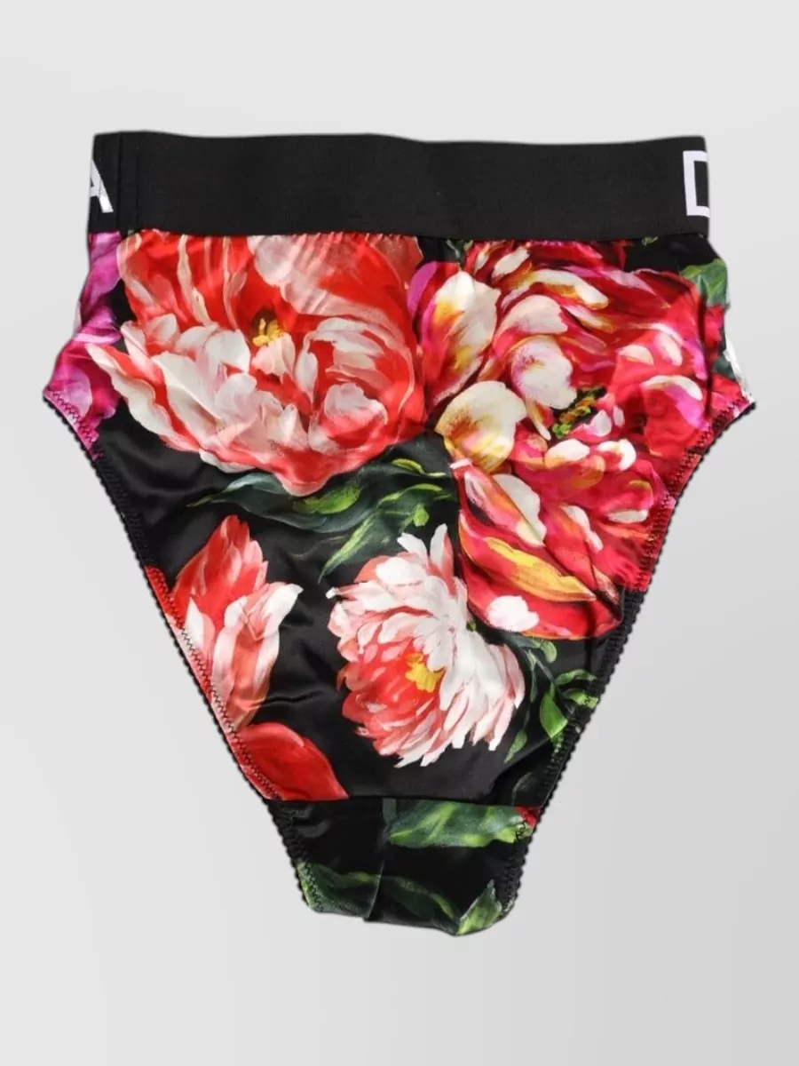 Dolce&Gabbana Floral print high waist briefs