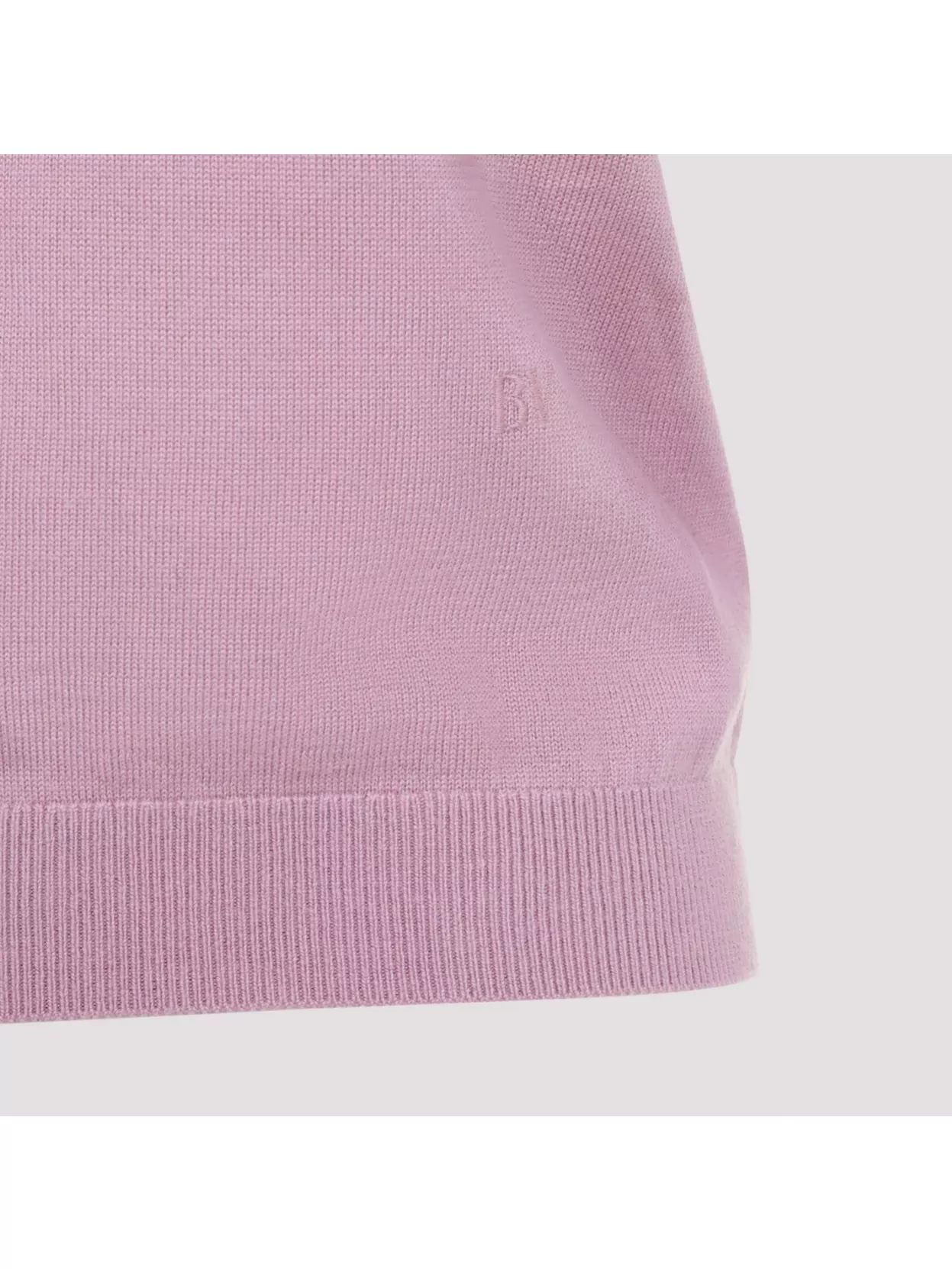 Shop Bottega Veneta Wool Knit Short Sleeve Pullover In Pink