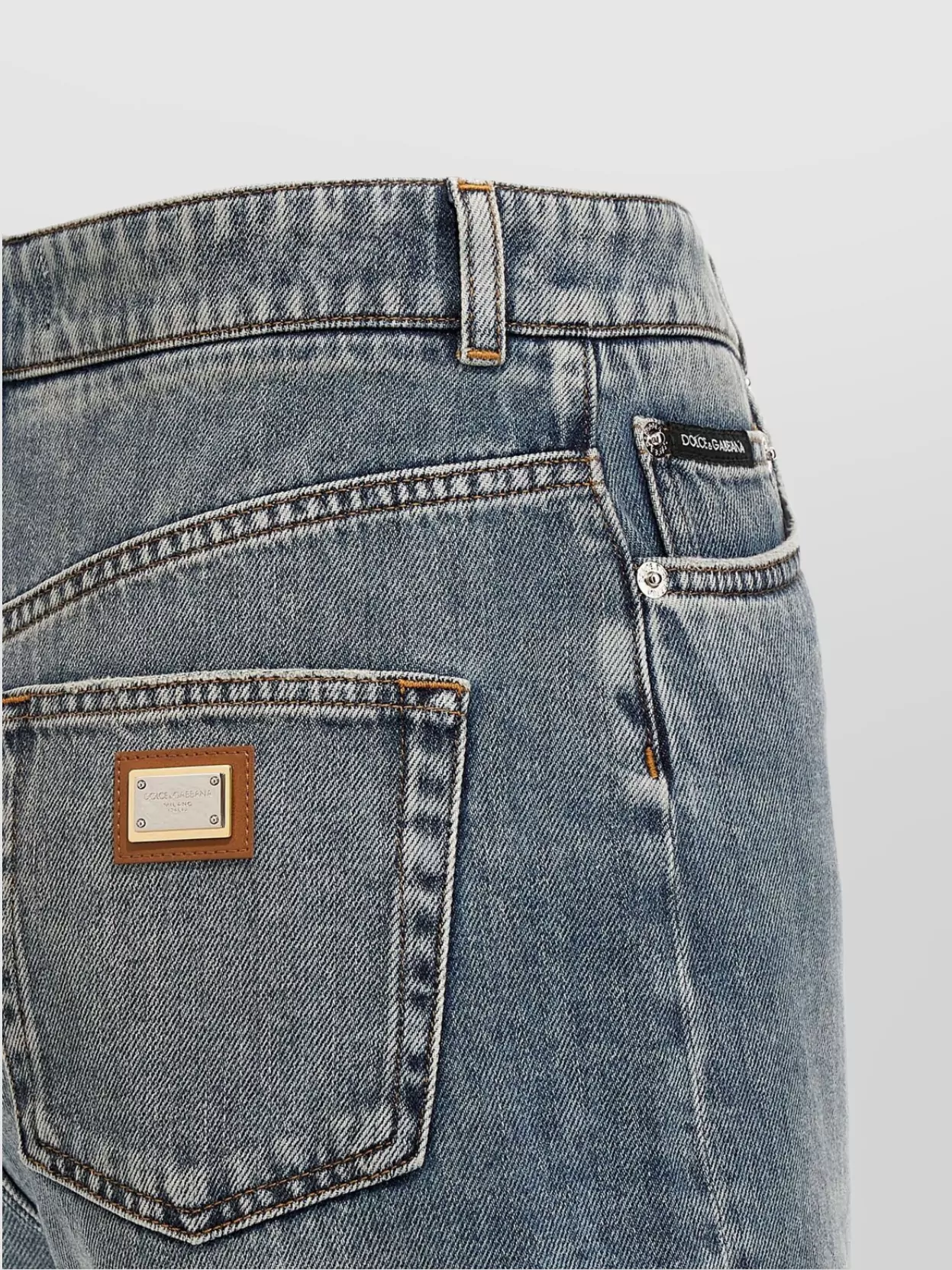 Shop Dolce & Gabbana Denim Shorts Belt Loops