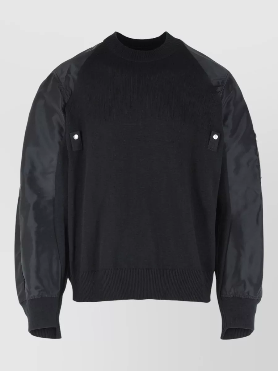 Sacai cotton blend bomber jacket