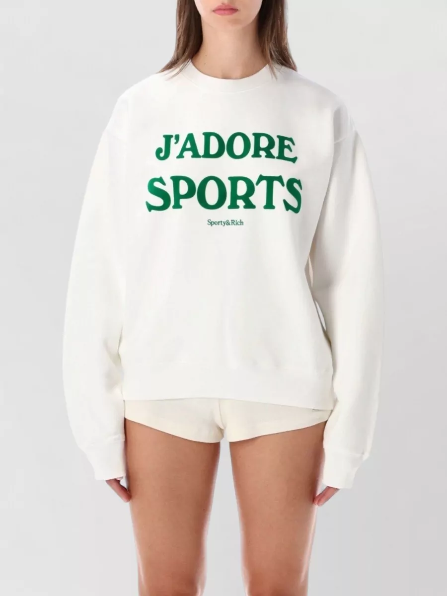 Sporty & Rich cotton crew neck sweatshirt