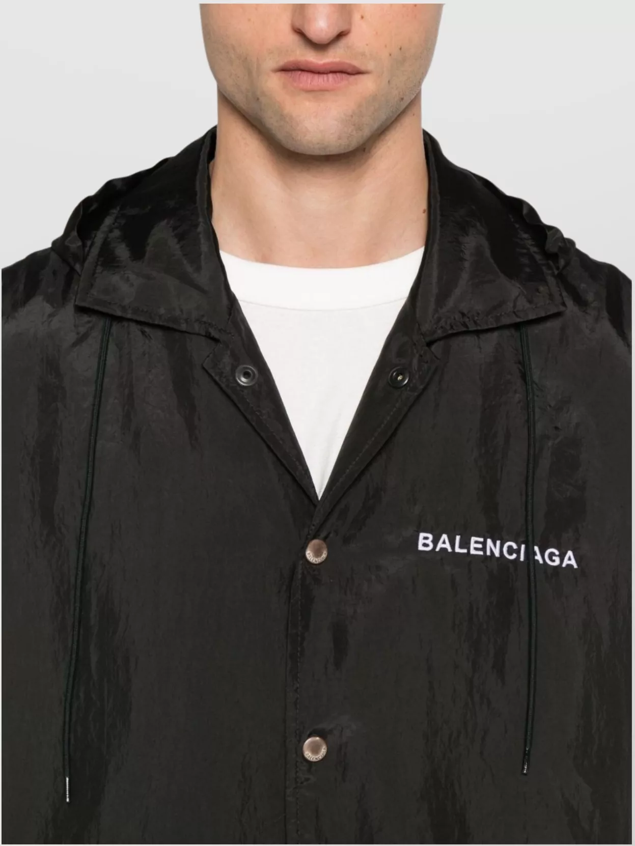 Balenciaga Hooded Raincoat With Drawstring And Pockets