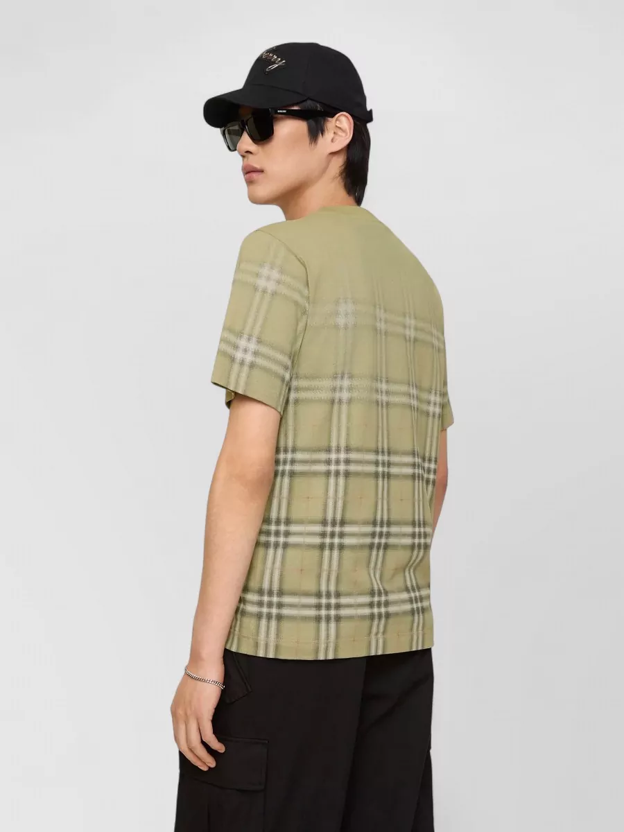 Burberry Check Cotton T Shirt Relaxed Fit