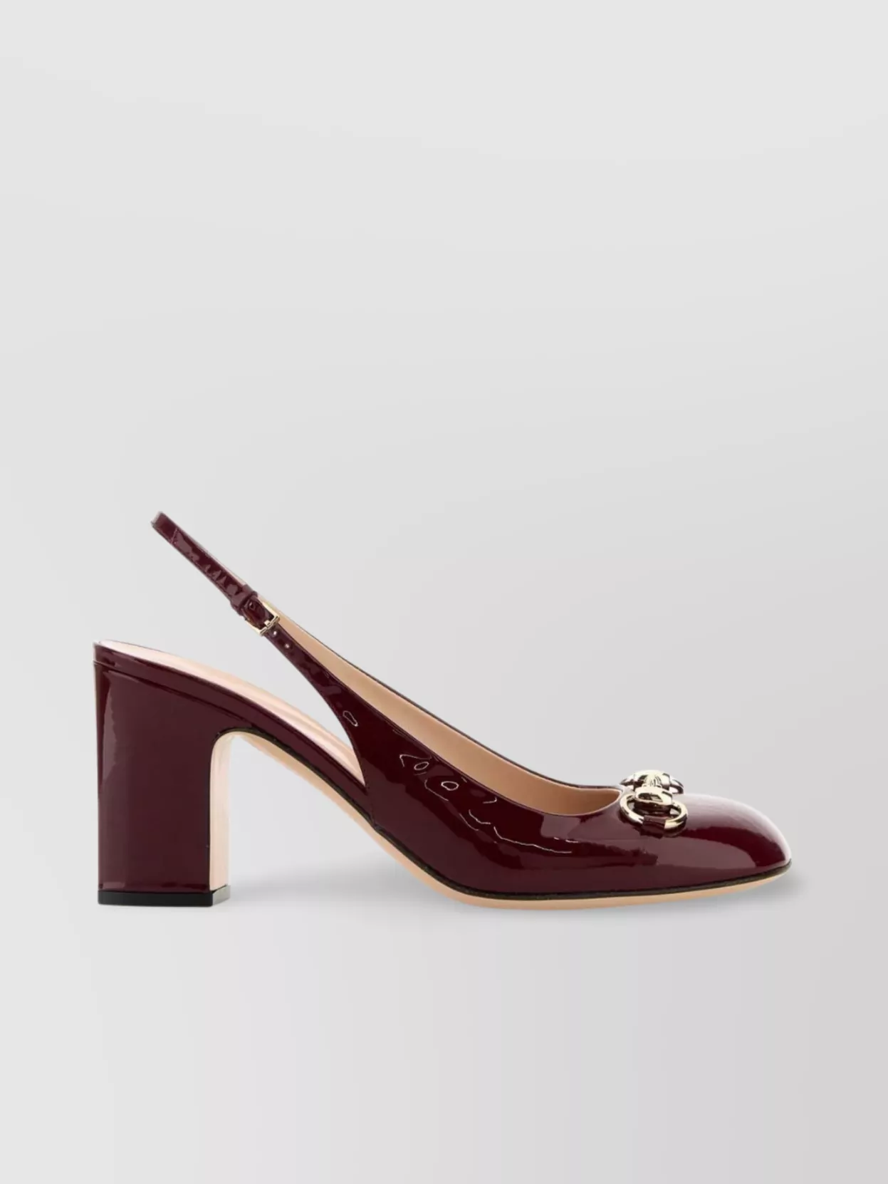 Gucci Leather Block Heel Pumps