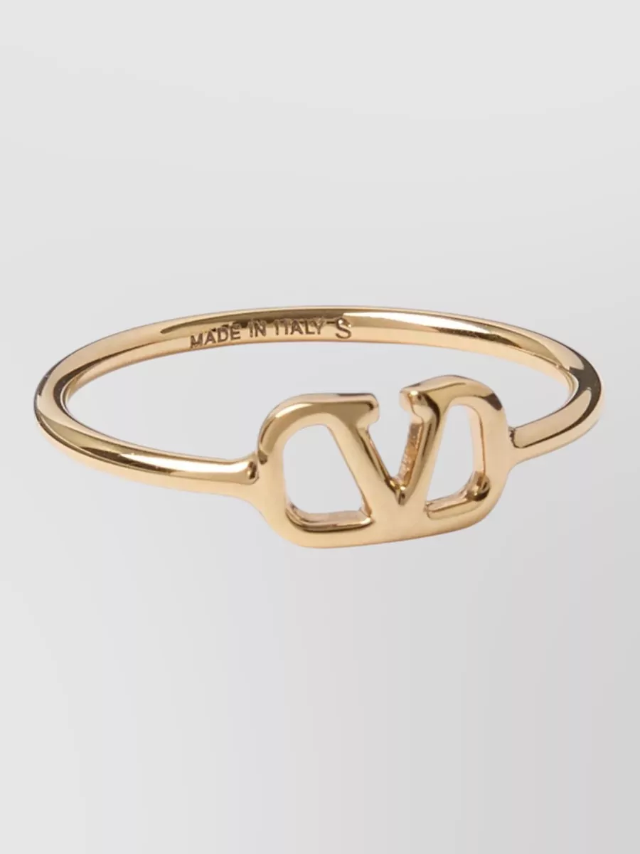 Valentino Garavani metal logo ring