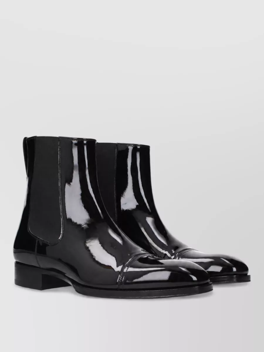 Tom Ford Patent Leather Ankle Boots