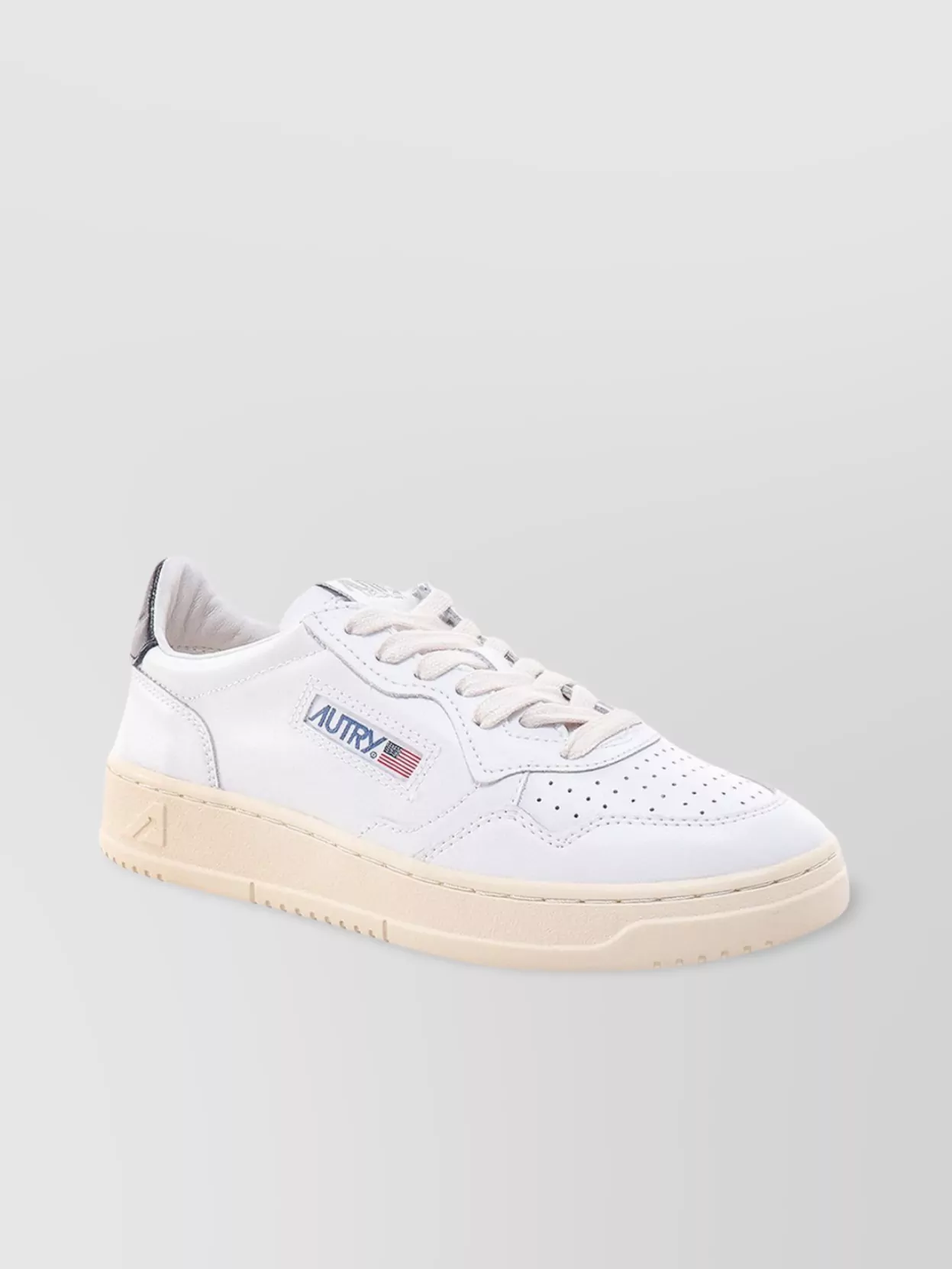Autry Leather Sneakers With Contrasting Patch At Back
