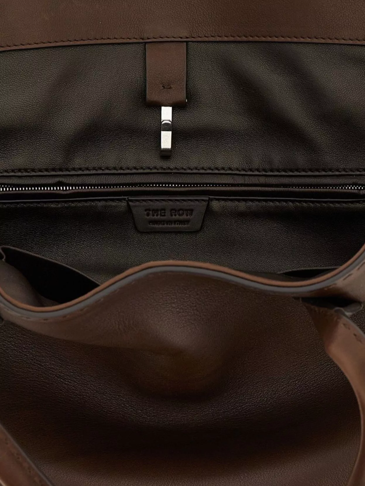 The Row Leather Tote Bag Double Handles