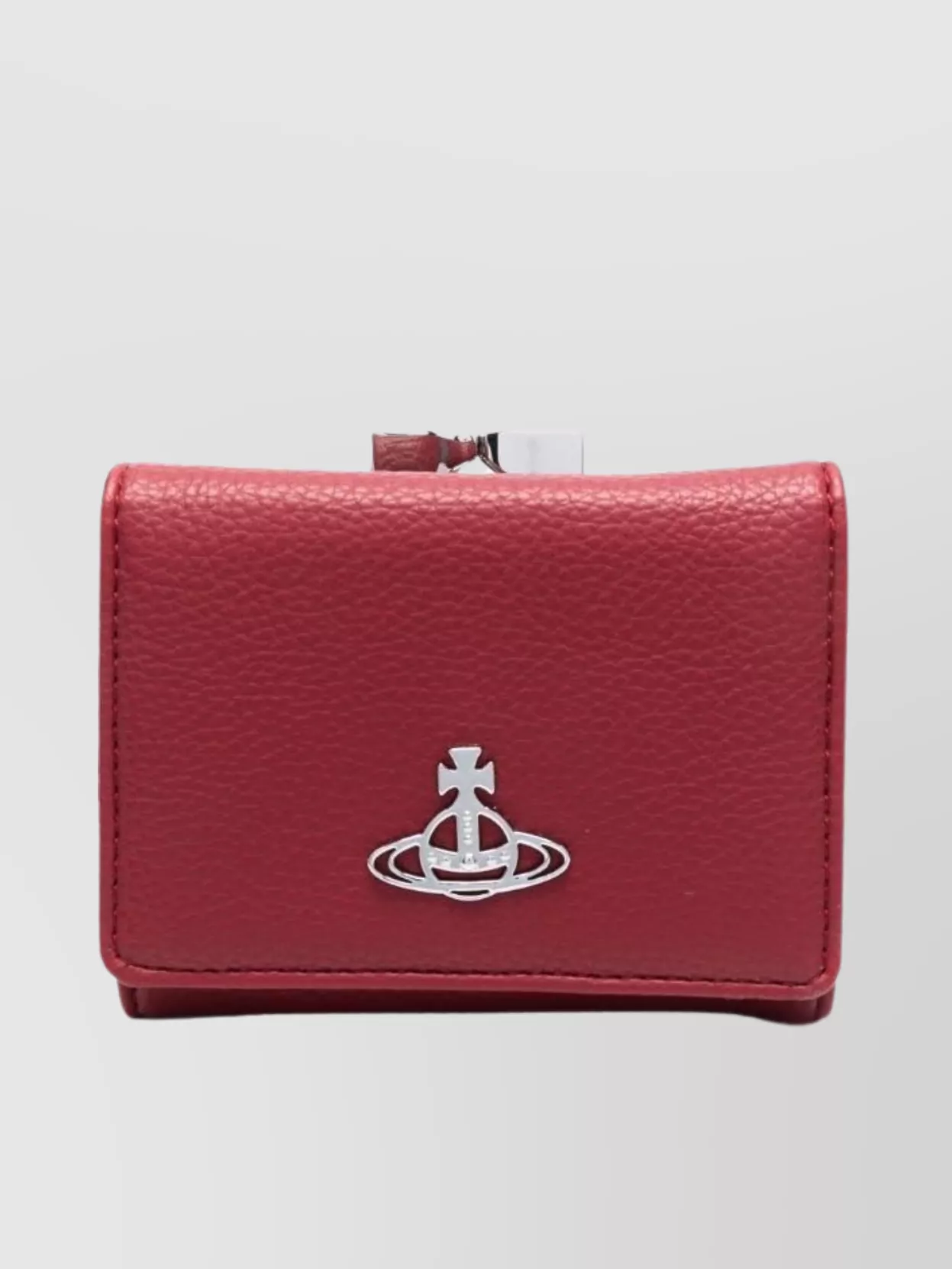 Shop Vivienne Westwood Signature Orb Wallets With Silver-tone Hardware In Burgundy
